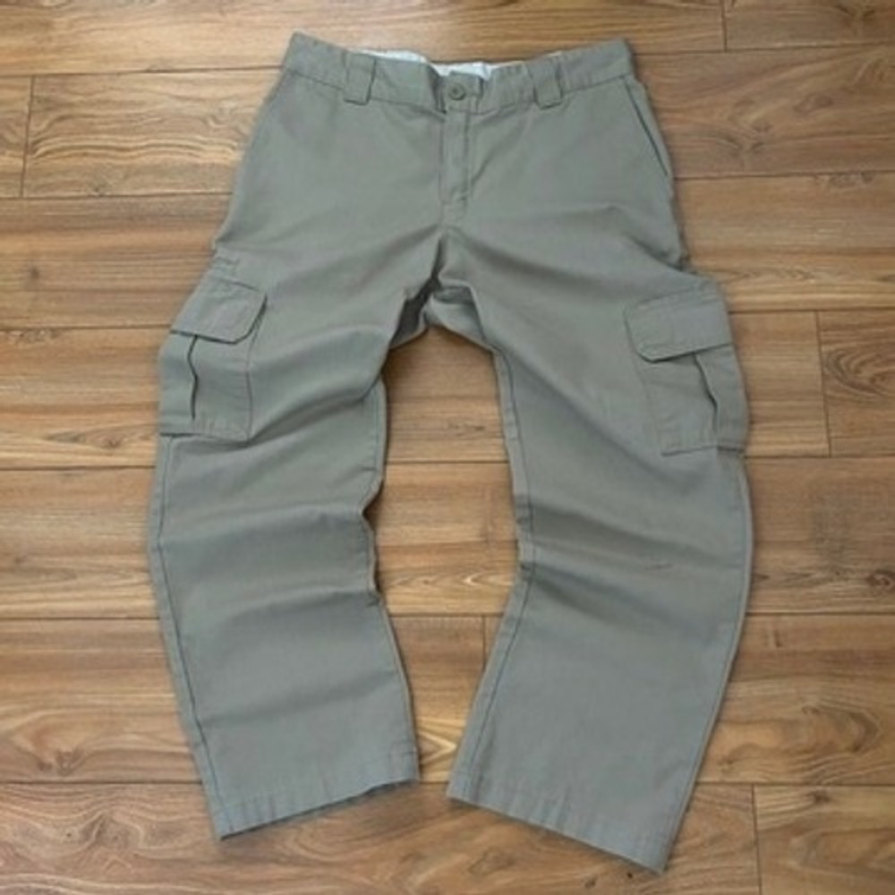 Dickies Loose Fit Cargo Work Pants Tan Khaki 34x30